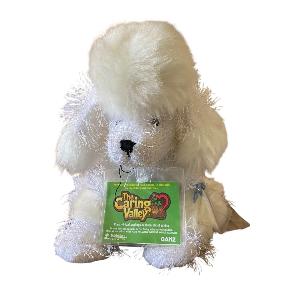 Ganz Webkinz White Poodle Dog Puppy Plush Stuffed Animal The Caring Valley